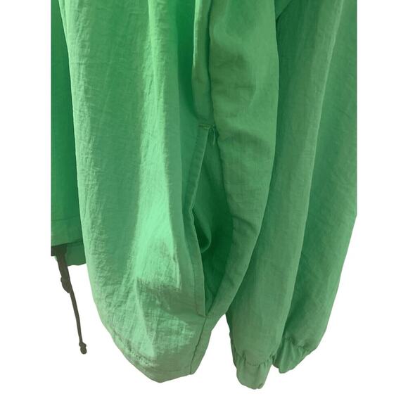 Vintage 90s Maui & Sons Large Green Windbreaker Jacket Shark Pattern - Picture 9 of 11